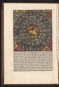 Schema per determinare la lettera domenicale (littera dominicalis) da Anonymous