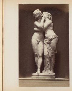 Scultura di Amore e Psiche nei Musei Capitolini a Roma, Italia