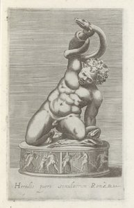 Scultura del giovane Ercole in lotta con un serpente (Sculture antiche a Roma) da Anonymous