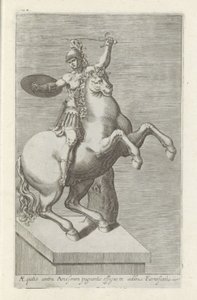 Scultura di un soldato romano a cavallo da Anonymous