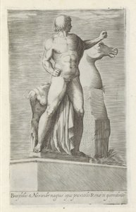 Scultura di uno dei Dioscuri sul Quirinale a Roma da Anonymous