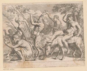 Silenus con satiri e menadi da Anonymous