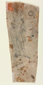 Schizzo di una figura maschile corazzata (verso) da Anonymous
