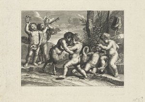 Putti che giocano in un paesaggio da Anonymous