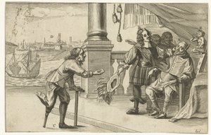Caricatura del fallito attacco a Ostenda, 1658 da Anonymous