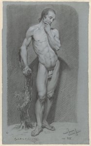 Nudo maschile in piedi