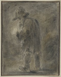 Uomo in piedi con cappello da Anonymous