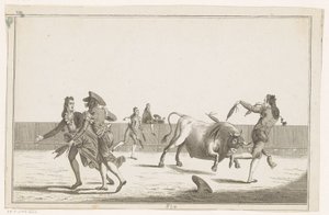 Toro sfidato con banderillas (Collezione delle principali manovre di una corrida)