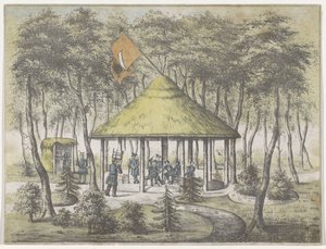 Tempio e giardino a Boekel, 1831 da Anonymous