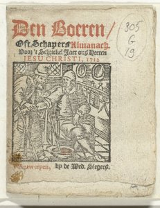 Pagina del titolo per: Den Boeren / Oft Schapers Almanach Voor 