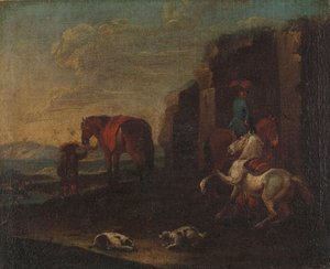 Viaggiatori presso una Rovina da Anonymous