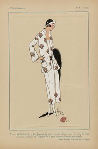 Très Parisien, 1923, No 8: 7.- WANG-TAÏ. - Questo damascato di seta... da Anonymous
