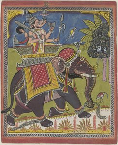 Varaha (Vishnu come cinghiale) che cavalca un elefante da Anonymous