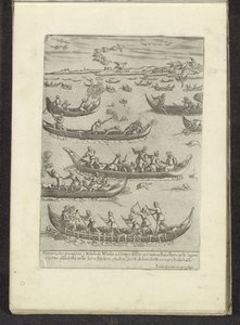 Nobili veneziani cacciano uccelli (Scene di vita veneziana) da Anonymous