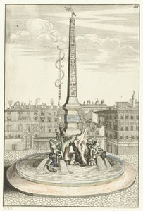 Fontana dei Quattro Fiumi (Architectura Curiosa Nova) da Anonymous