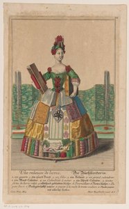 Donna con un costume di libri da Anonymous