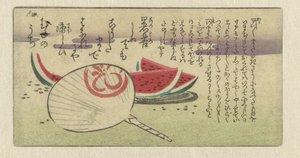 Ventaglio e fette di melone