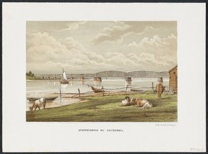Ponte sul Waal a Zaltbommel, 1869 da Anonymous