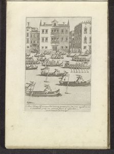 Gara di gondole e barche a remi a Venezia