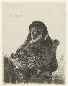 Vedova con guanti neri (La madre di Rembrandt come vedova) da Anonymous