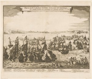 Battaglia navale tra le flotte svedesi e danesi nel Belt, 1644 da Anonymous
