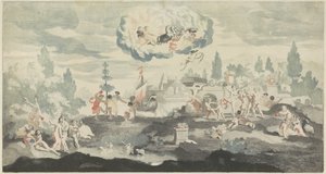 Il dio del sole Apollo guida il suo carro attraverso il cielo da Anonymous