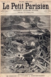 Un disastro in Martinica: il passaggio del ciclone a Fort-de-France nel 1891. Incisione in "Le petit Parisien" dell