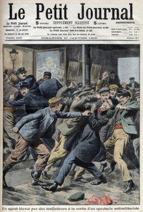 Un poliziotto ferito durante una manifestazione antimilitarista ad Aubervilliers, prima pagina del giornale Petiter Journal del 31 gennaio