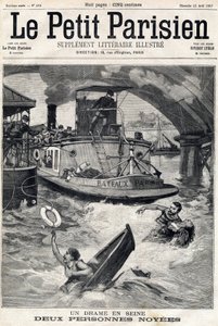 Incidente nella Senna: due persone in una barca affondata. In "Le Petit Parisien", 25/04/1897 da Anonymous Anonymous