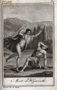 Apollo e Giacinto (Morte di Giacinto). Incisione del 1819 in 
