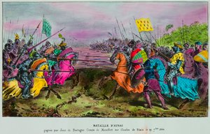 Battaglia di Auray del 29 settembre 1364, ultima battaglia di successione della Bretagna tra un esercito anglo-bretone contro gli ordini di Giovanni IV di Bretagna (Giovanni III di Montfort, Jean Le Conquereur o Le Vaillant) da Anonymous Anonymous