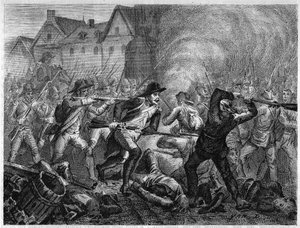 Battaglia di Le Mans nel 1793 durante la Guerra di Vandea. Incisione del 1866 in “Histoire de la Revolution francaise” di Adolphe Thiers