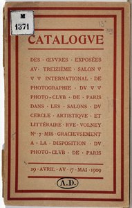 Catalogo della Mostra Internazionale di Fotografia del Paris Photo Club