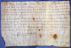 Carta di Re Carlo Magno (742-814) che esenta l