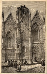 Chiesa di Notre-Dame di Vetro - Vetro (Ille-et-Vilaine) - incisione in 