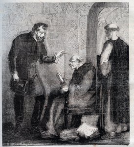 Diogo Inacio de Pina Manique (1733-1805) magistrato portoghese attacca la massoneria portoghese - Incisione del 1879 in “History of Secretes, Politics and Religious Societes” di Pierre Zaccone (1817-1895) da Anonymous Anonymous