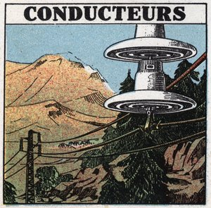Fenomeni elettrici: conduttori di elettricità. Illustrazione anonima del 1925. Collezione privata. da Anonymous Anonymous