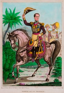 Ritratto equestre di Antonio Lopez de Santa Anna (1794-1876) Presidente del Messico da Anonymous Anonymous