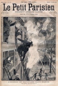 Pompiere di Parigi: scena di salvataggio durante l