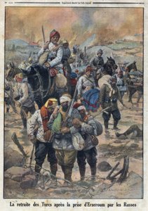 Prima Guerra Mondiale 1914-1918. La ritirata dei turchi dopo che i russi presero Erzerum. In 