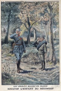 Prima Guerra Mondiale 1914-1918. Il giovane soldato russo Ignatof in un reggimento dell