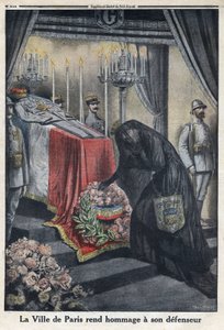 Prima Guerra Mondiale 1914-1918. Omaggio della città di Parigi al Generale Joseph Simon Gallieni (1849-1916) che difese la città. In 
