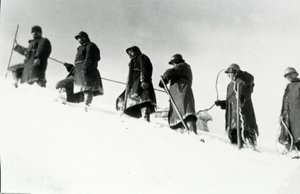Prima Guerra Mondiale: alpini italiani durante un