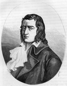 Rivoluzione Francese: Ritratto di Francois Babeuf detto Gracchus (1760-1797) rivoluzionario francese - Incisione del 1863 in "Le Livre Rouge - Histoire De L