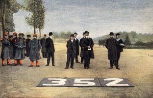 Aviazione francese: La traccia delle rotte aeree. Incisione. Uno dei giornali 