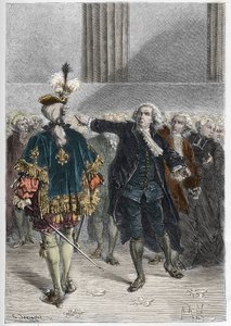 Rivoluzione francese - incontro degli stati generali il 23/06/1789: Honore Gabriel Riqueti, Conte di Mirabeau, apostrofando Henri Evrard, Marchese di Dreux Breze - Stati generali a Versailles da Anonymous Anonymous