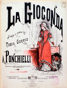 Frontespizio de La gioconda, opera di Ponchielli da Anonymous Anonymous
