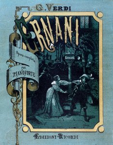 Frontespizio della partitura musicale di Ernani di Giuseppe Verdi