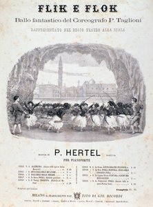 Frontespizio della partitura musicale di Flik e Flok balletto di Filippo Taglioni da Anonymous Anonymous