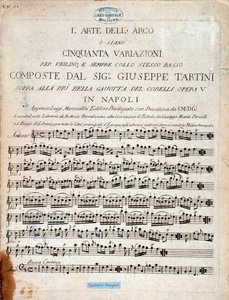 Frontespizio della partitura musicale de L